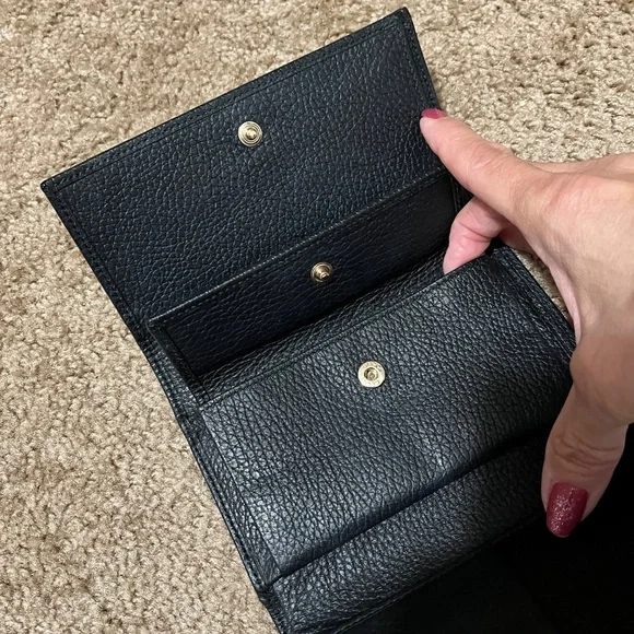 Gucci Burgundy and Black GG Canvas Continental Wallet - Picture 4 of 6